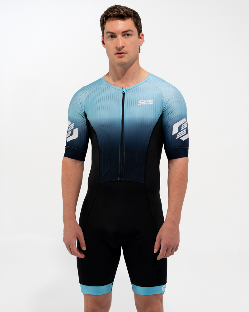 Men's Elite Fade Tri Suits - Ocean Deep