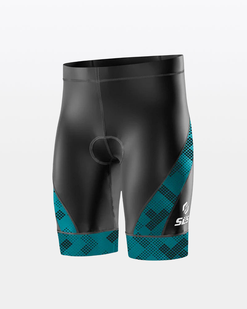 Men's AG Enduro Zip Pocket Tri Shorts - Teal Fractal